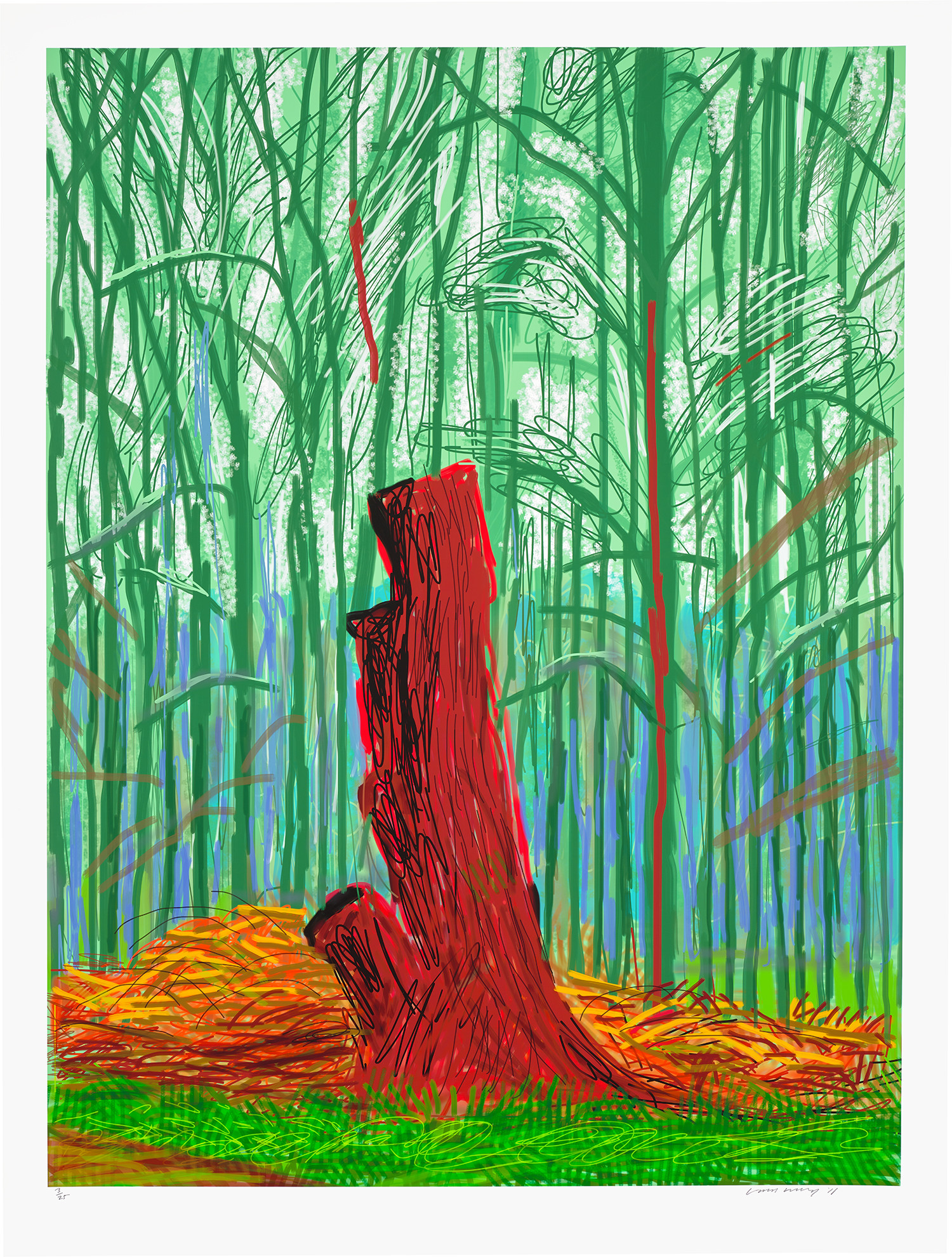 David Hockney — The Arrival of Spring in Woldgate, East Yorkshire in 2011 (twenty eleven) – 25 February