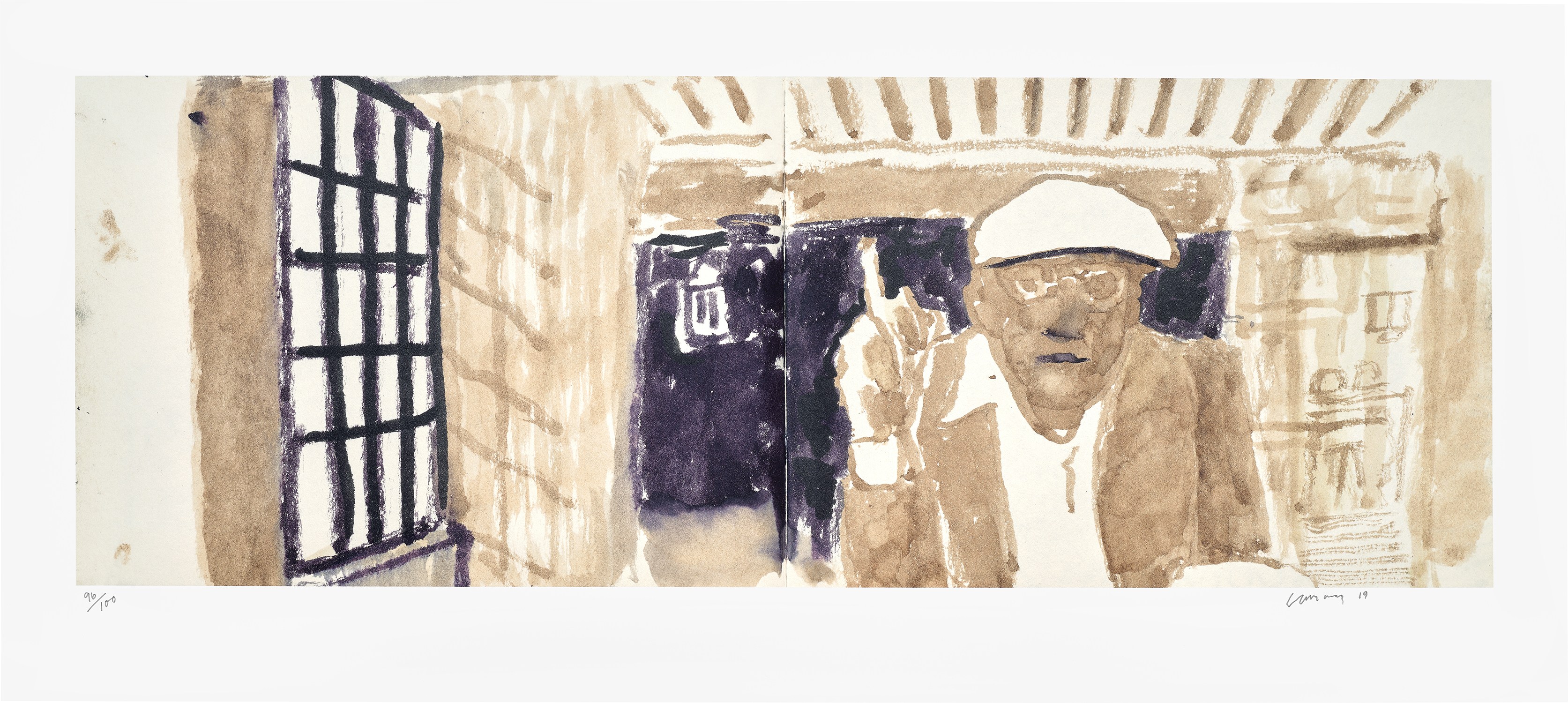 David Hockney — Self-Portrait in My Living Room, from David Hockney - 220 for 2020. Art Edition No. 101–200