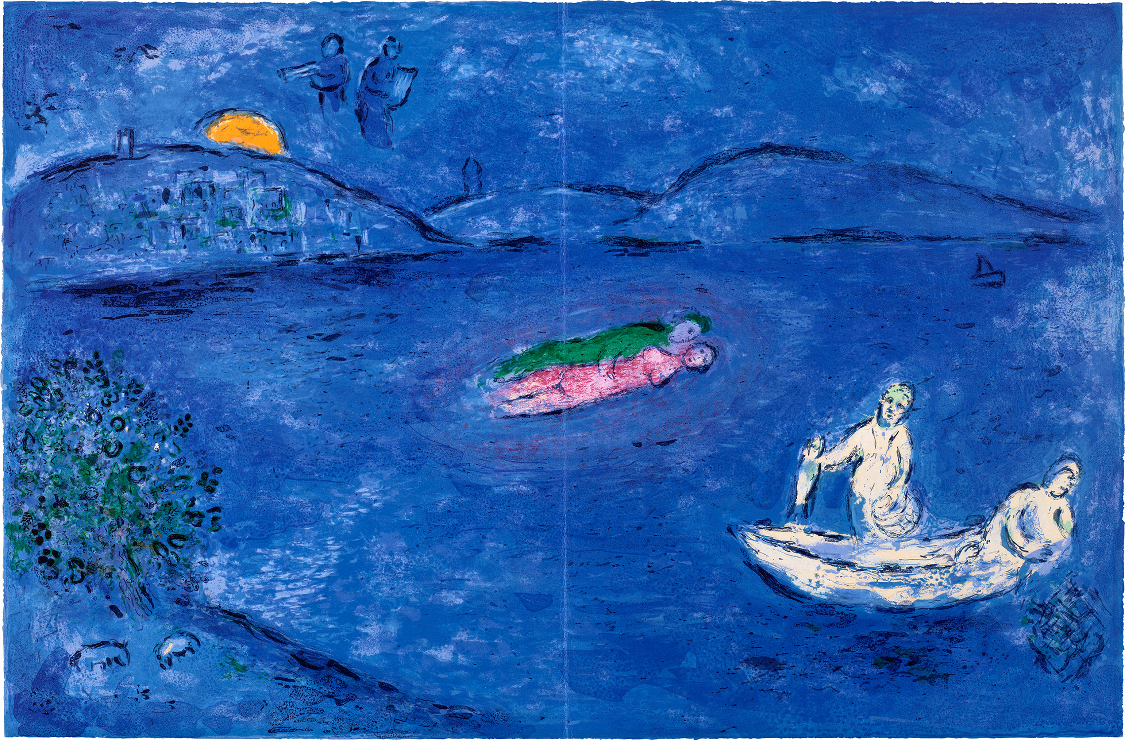 Marc Chagall — L'echo (The Echo), from Daphnis et Chloé (M. 340, see C. Bks. 46)