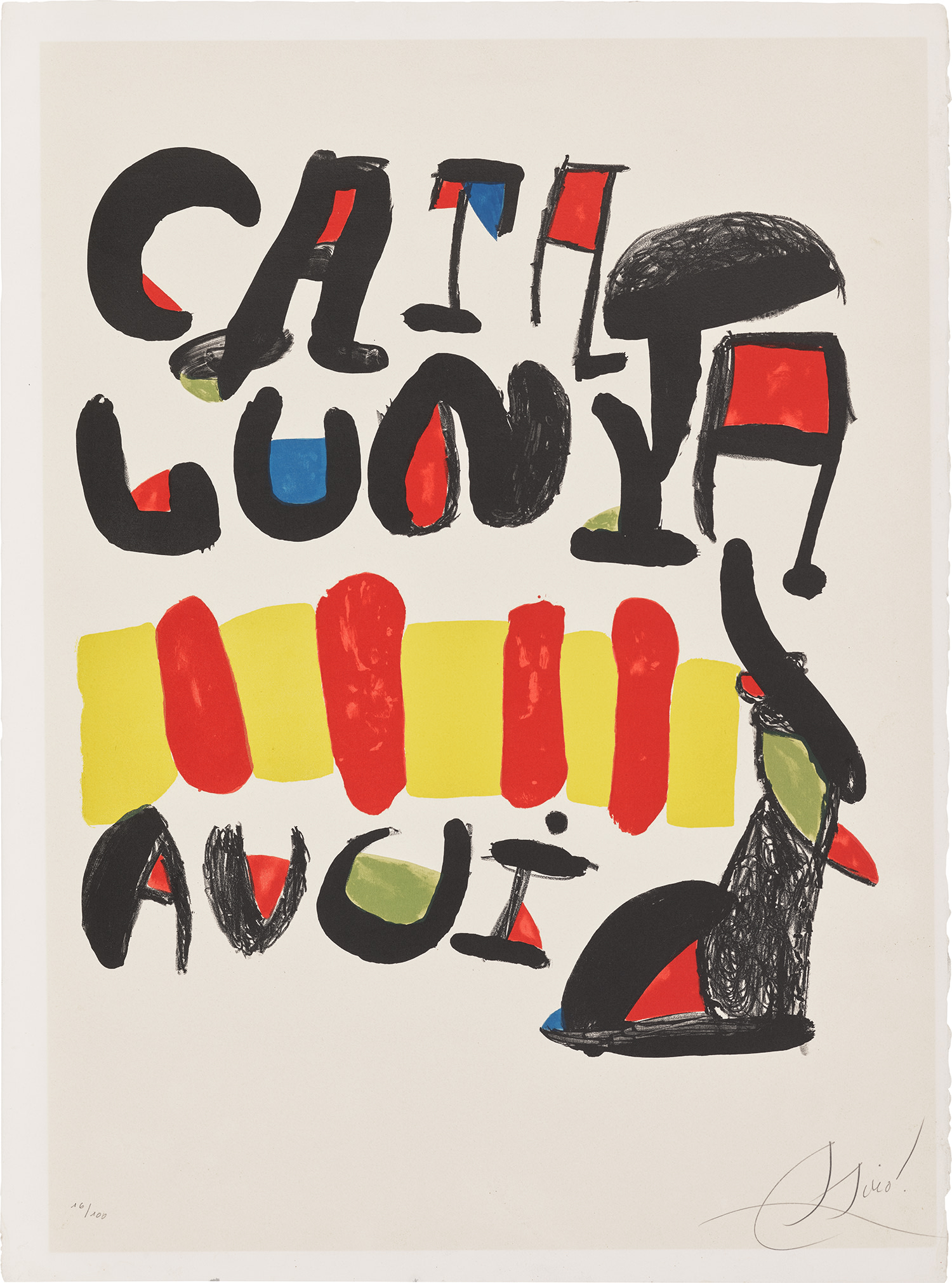 Joan Miró — Poster for 'Catalunya Avui', Palais de l'UNESCO, Paris (M. 1245)