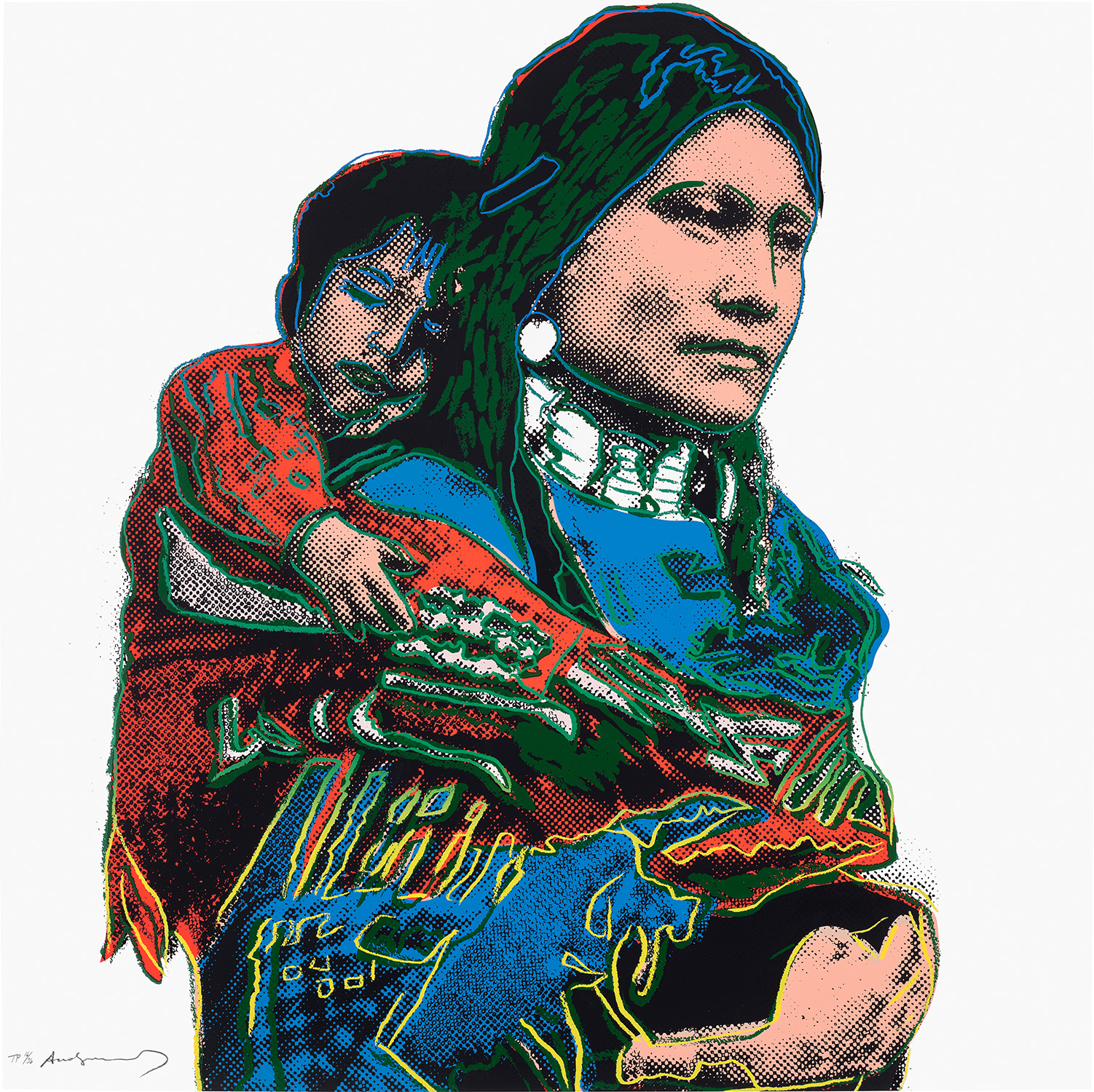 Andy Warhol — Mother and Child, from Cowboys and Indians (see F. & S. 383)
