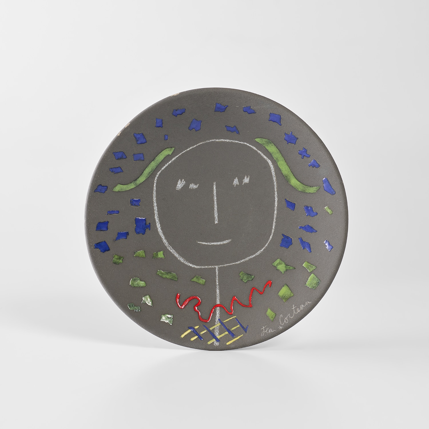 Tête d'arlequin sur noir (Harlequin Head on Black) (G. 222)