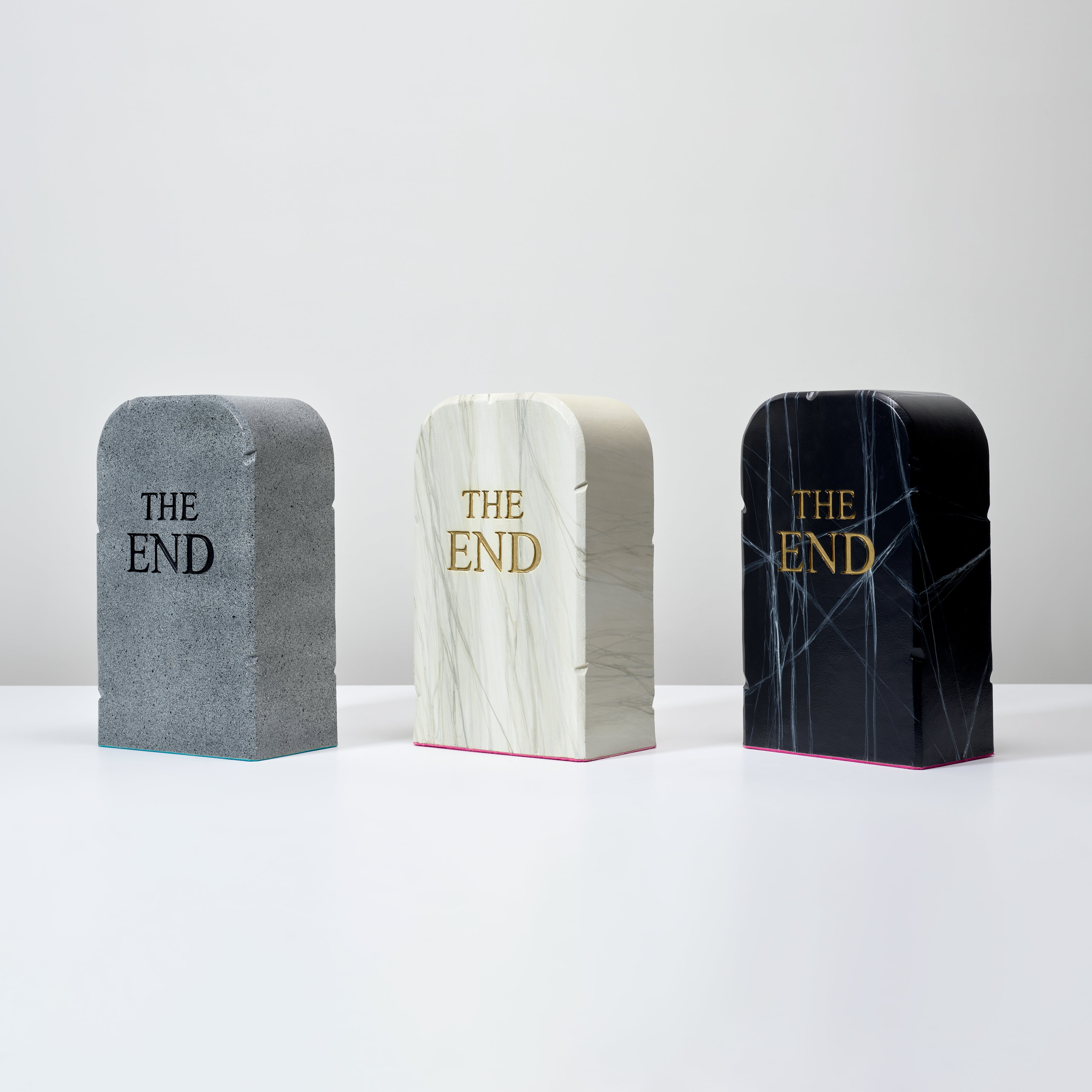 THE END; THE END (White); and THE END (Black)