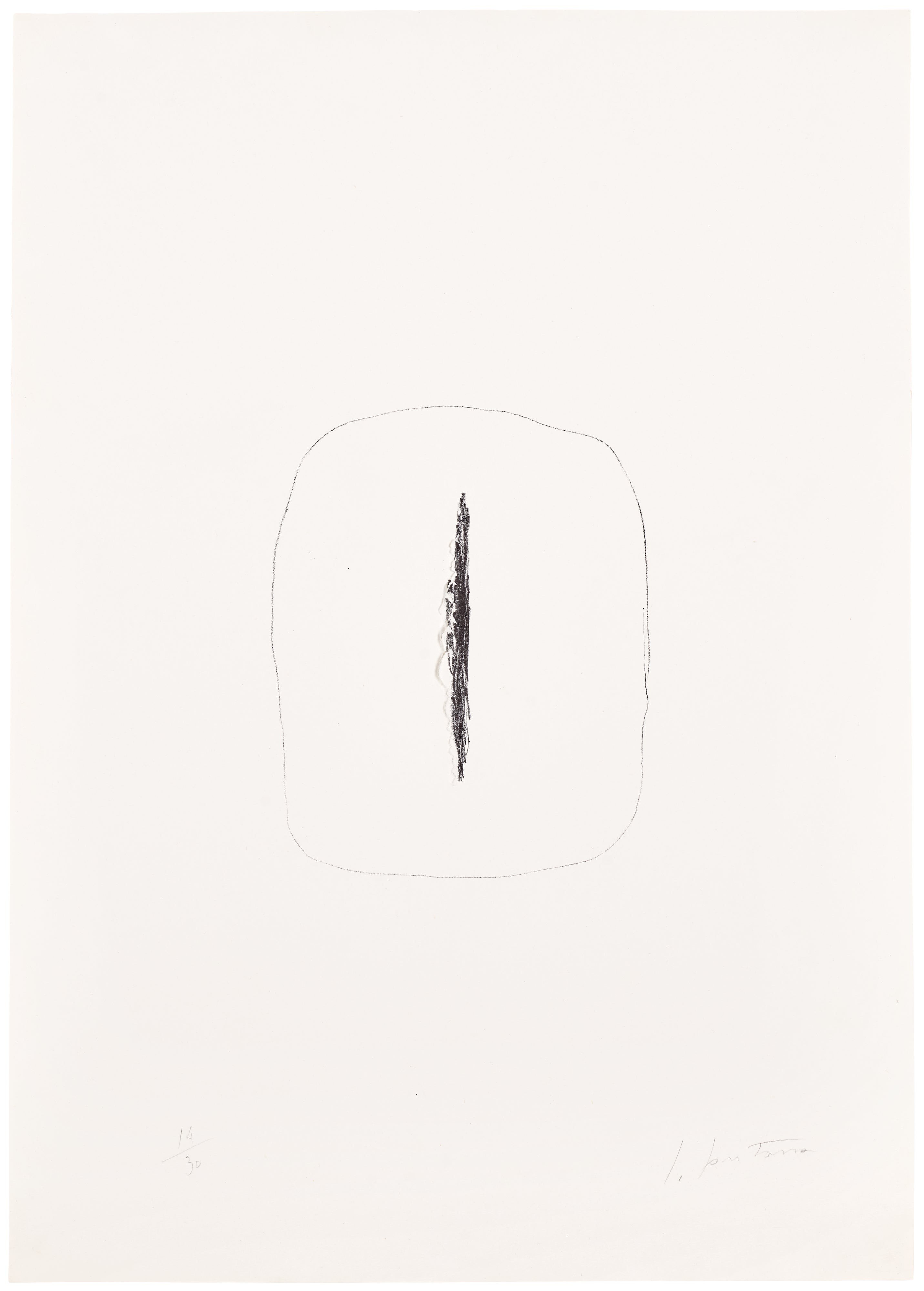Lucio Fontana — Concetto Spaziale (Space Concept), from Presenze (R. & R. L-24)