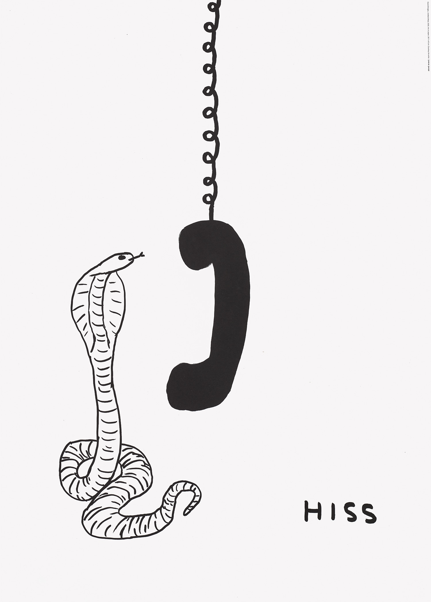 David Shrigley — Hiss, from The Black & White Collection #2