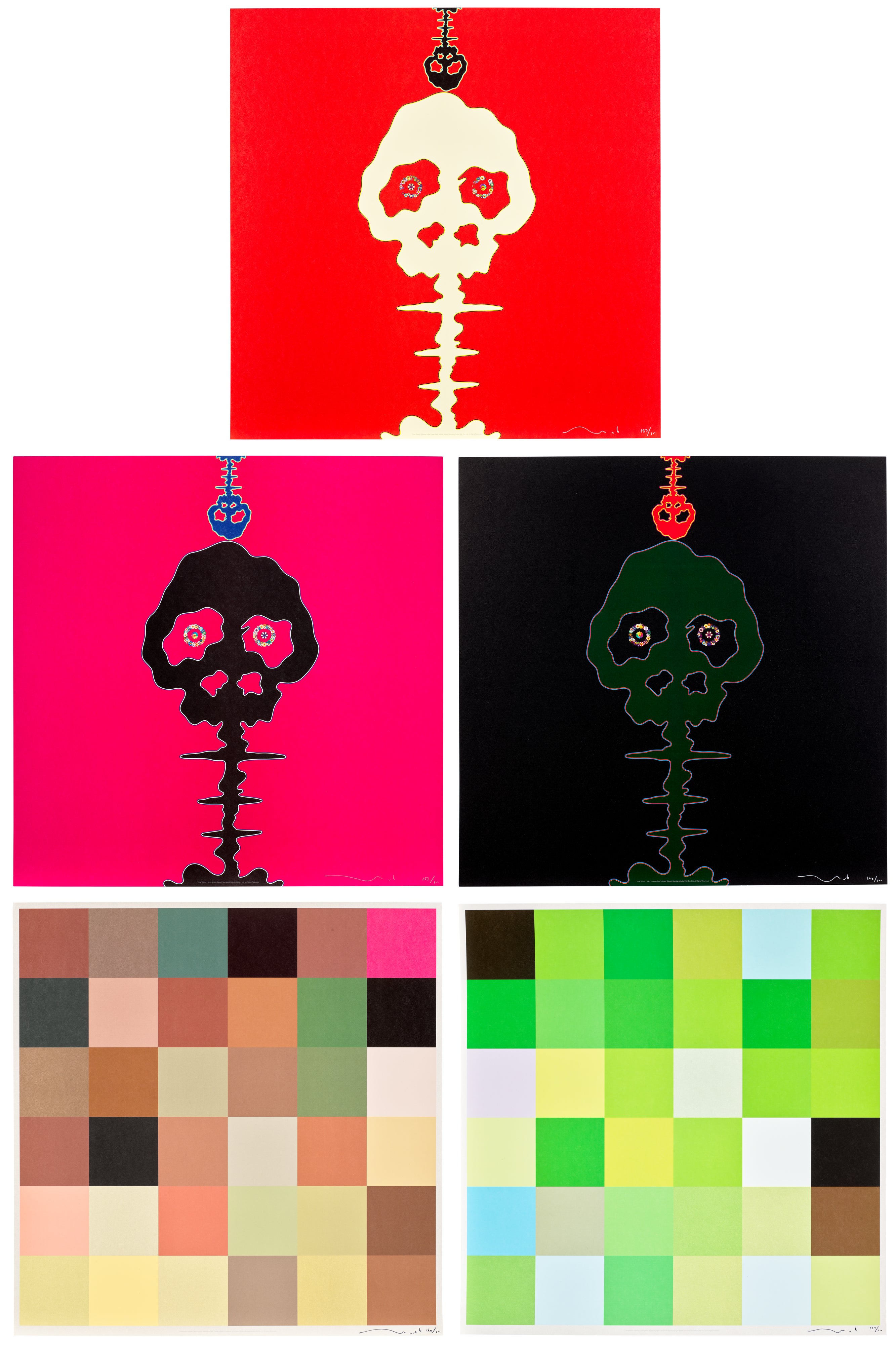 Takashi Murakami — Time Bokan: three prints; and Acupuncture Painting