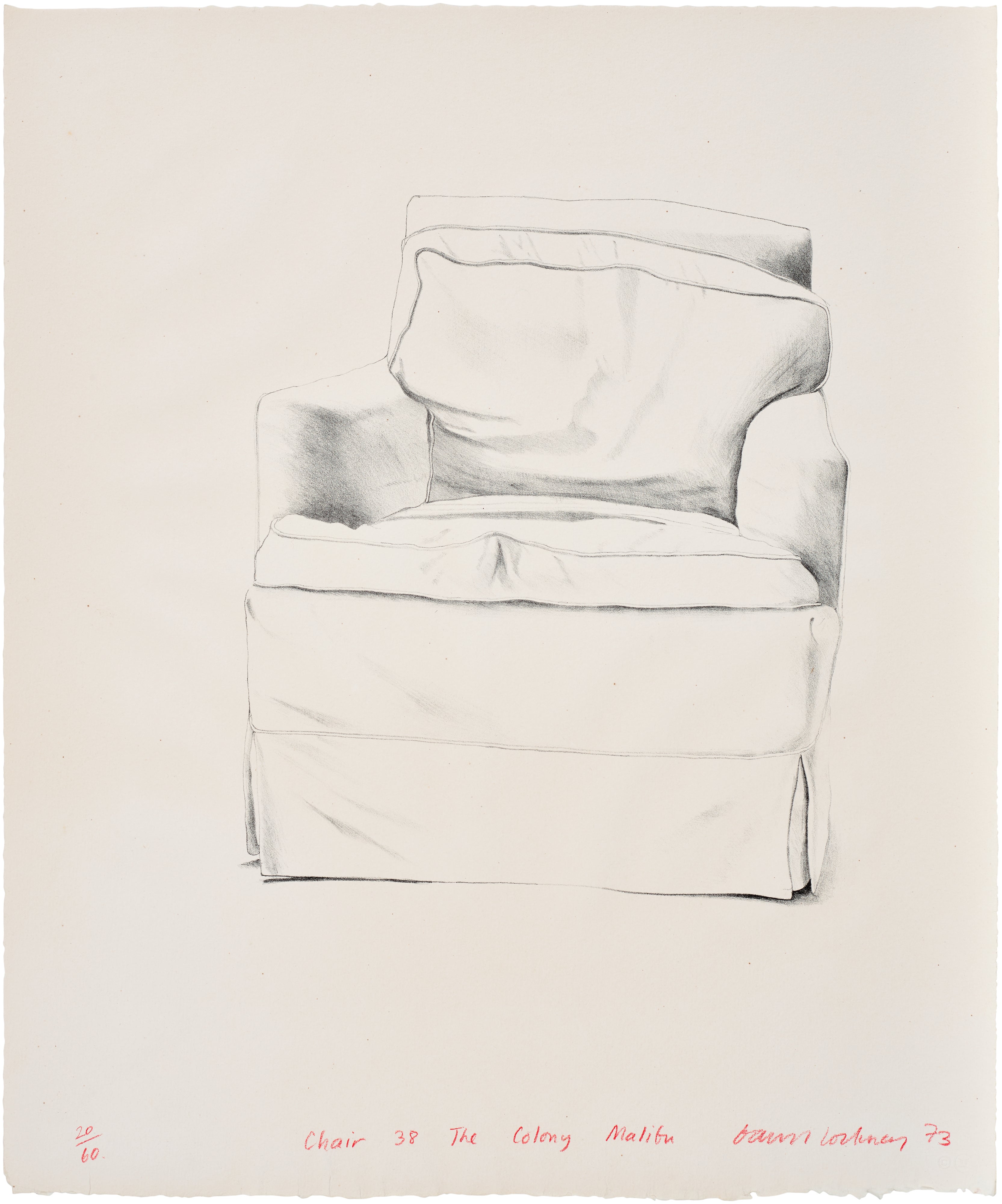 David Hockney — Chair, 38 The Colony, Malibu (G. 452, S.A.C. 143, M.C.A.T. 134)