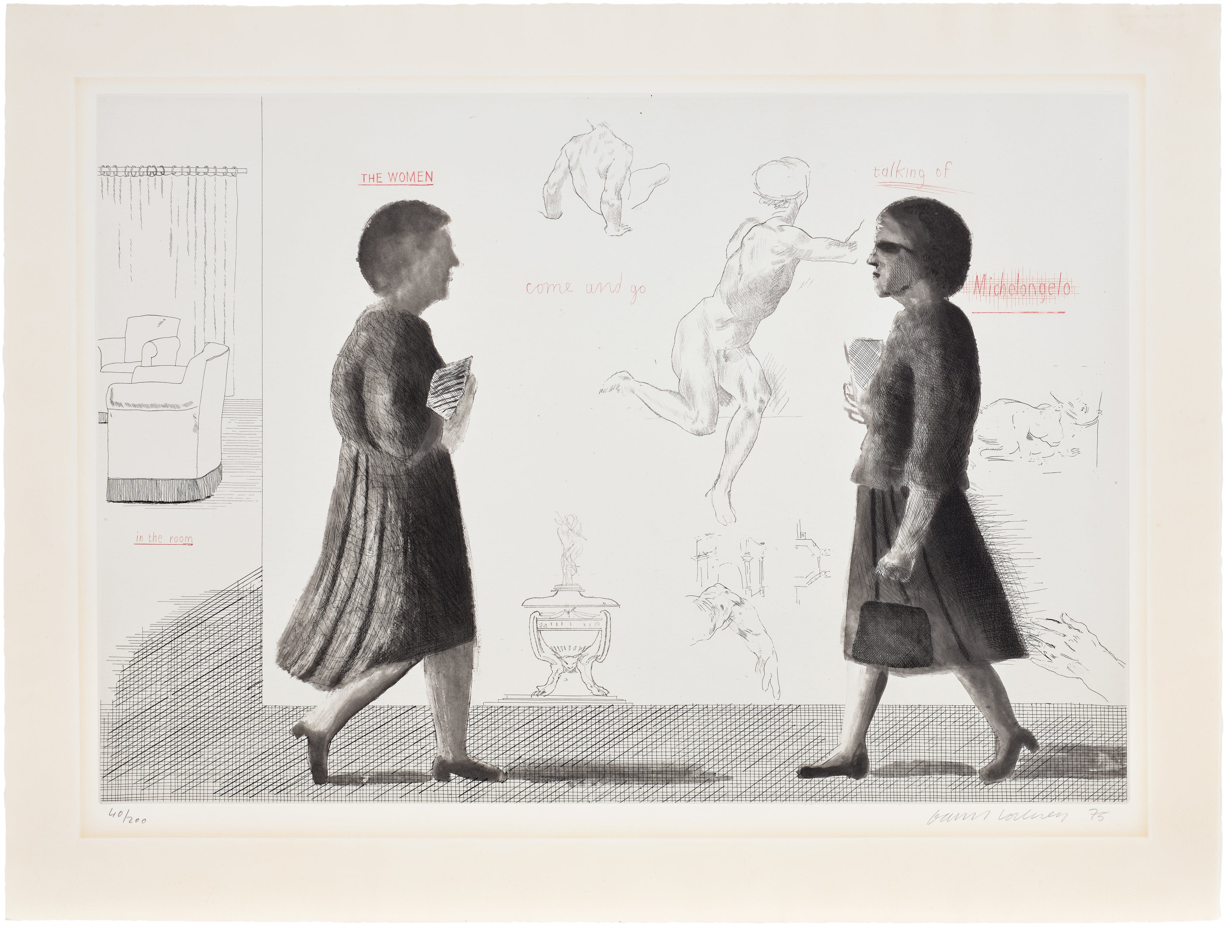 David Hockney — Homage to Michelangelo, from Omaggio a Michelangelo (S.A.C. 173, M.C.A.T. 162)