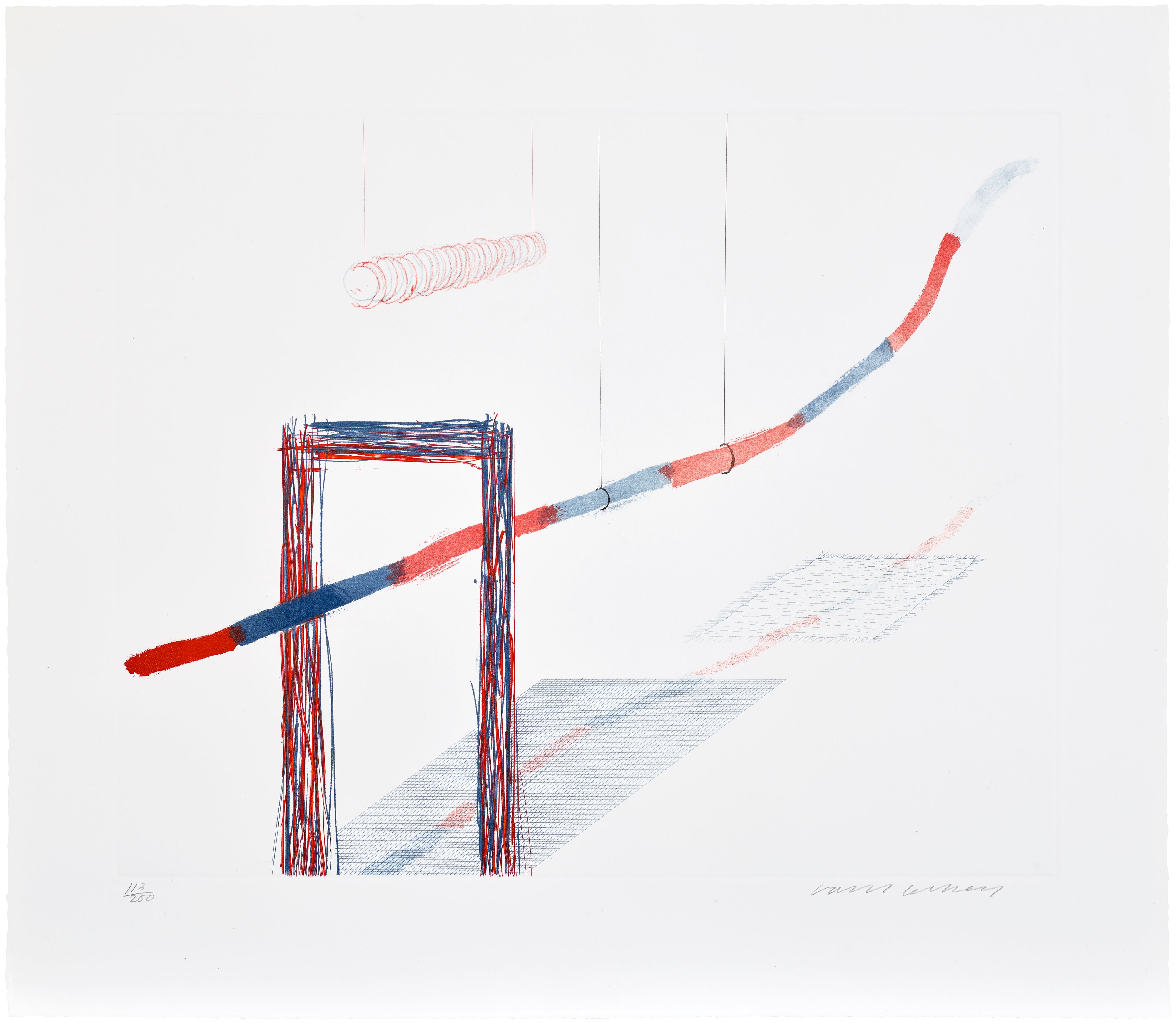 David Hockney — It Picks Its Way, plate 4 from The Blue Guitar (S.A.C. 202, M.C.A.T. 181)