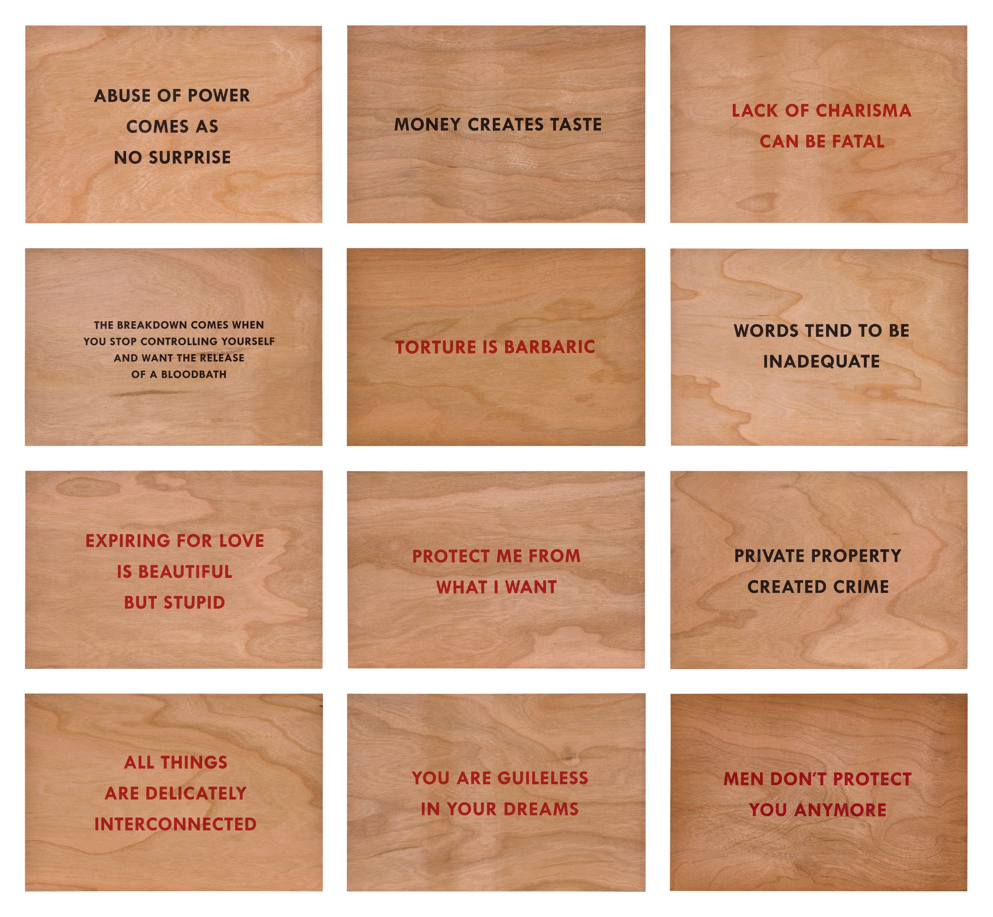 Jenny Holzer — Truisms: 12 works
