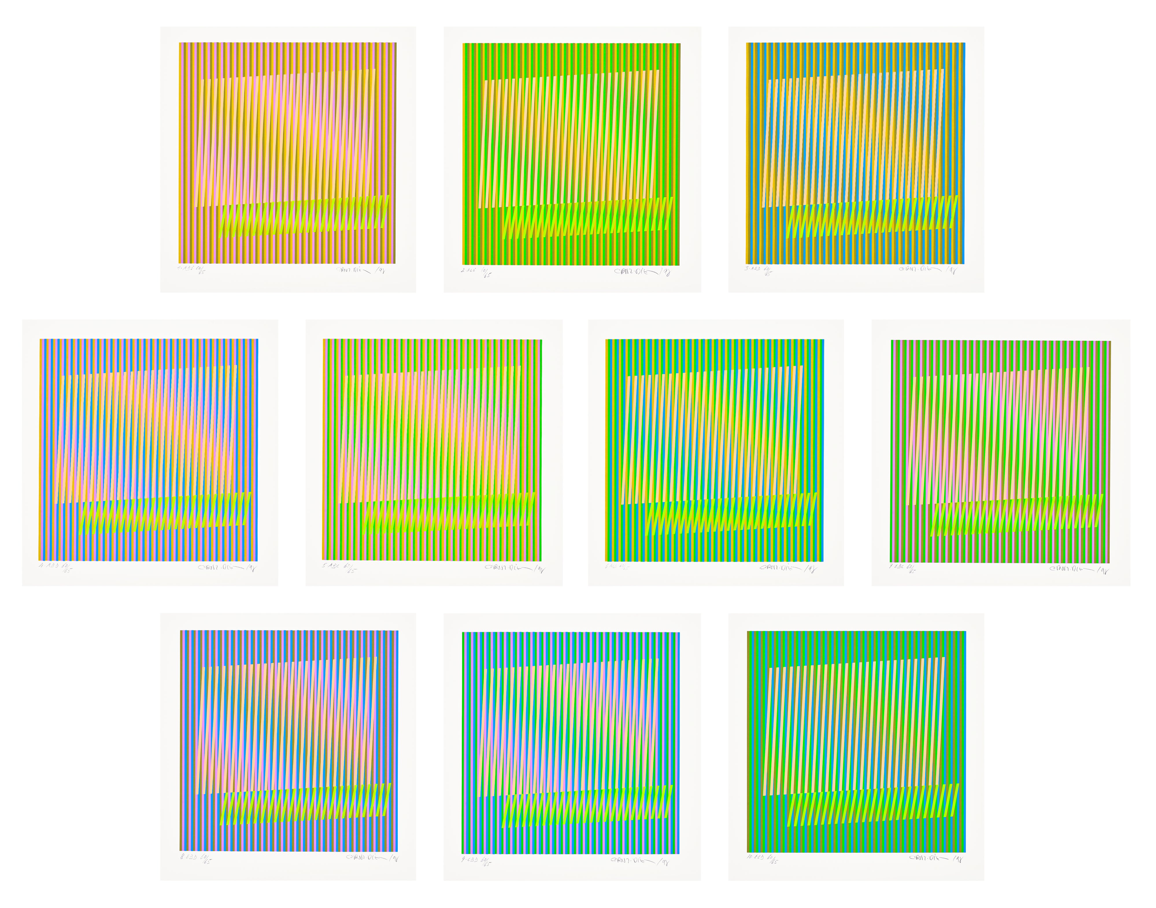 Carlos Cruz-Diez — I.C.A.D.F. (Induction chromatique à double fréquence) (Dual-frequency chromatic induction)