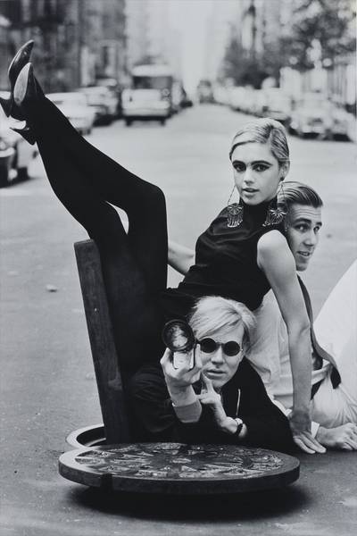 Andy Warhol with Edie Sedgwick and Chuck Wein, New York