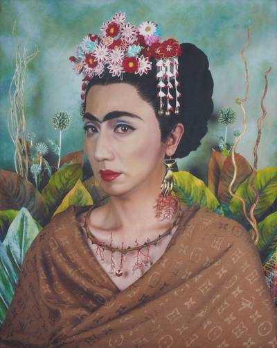 An Inner Dialogue with Frida Kahlo (Hand-Shaped Earring)