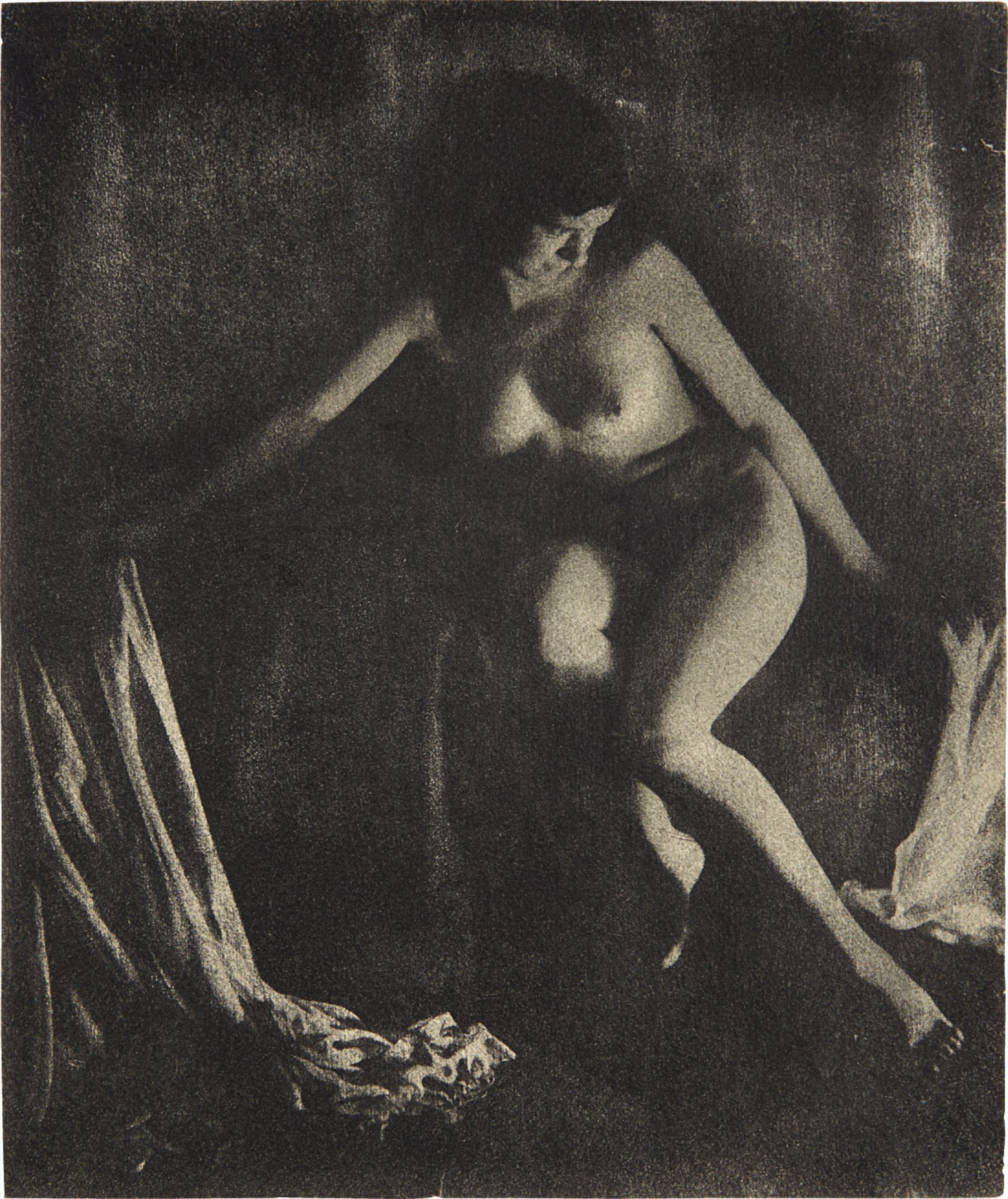 Nude with drape