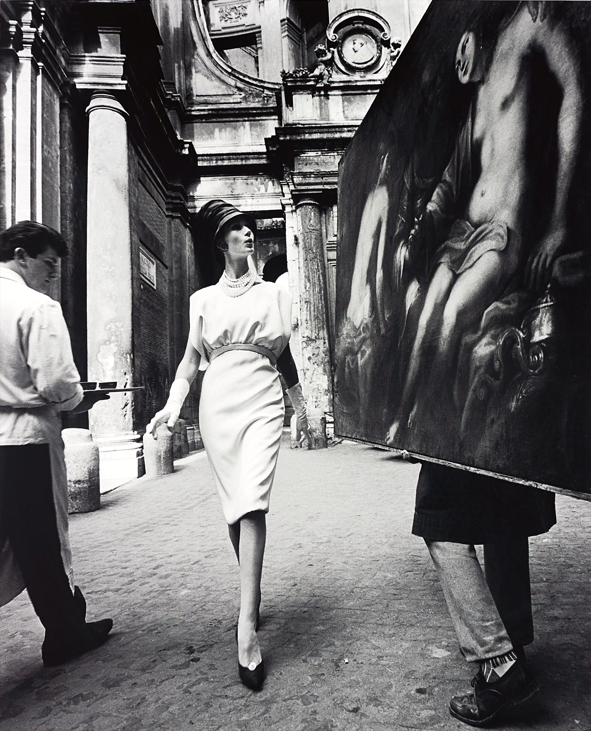 William Klein — Simone + Painting + Coffee, Rome