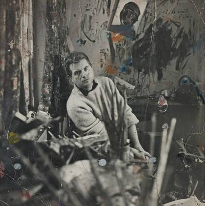 Francis Bacon in his studio