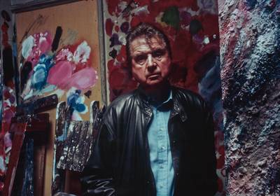 Francis Bacon in his studio, Reece Mews