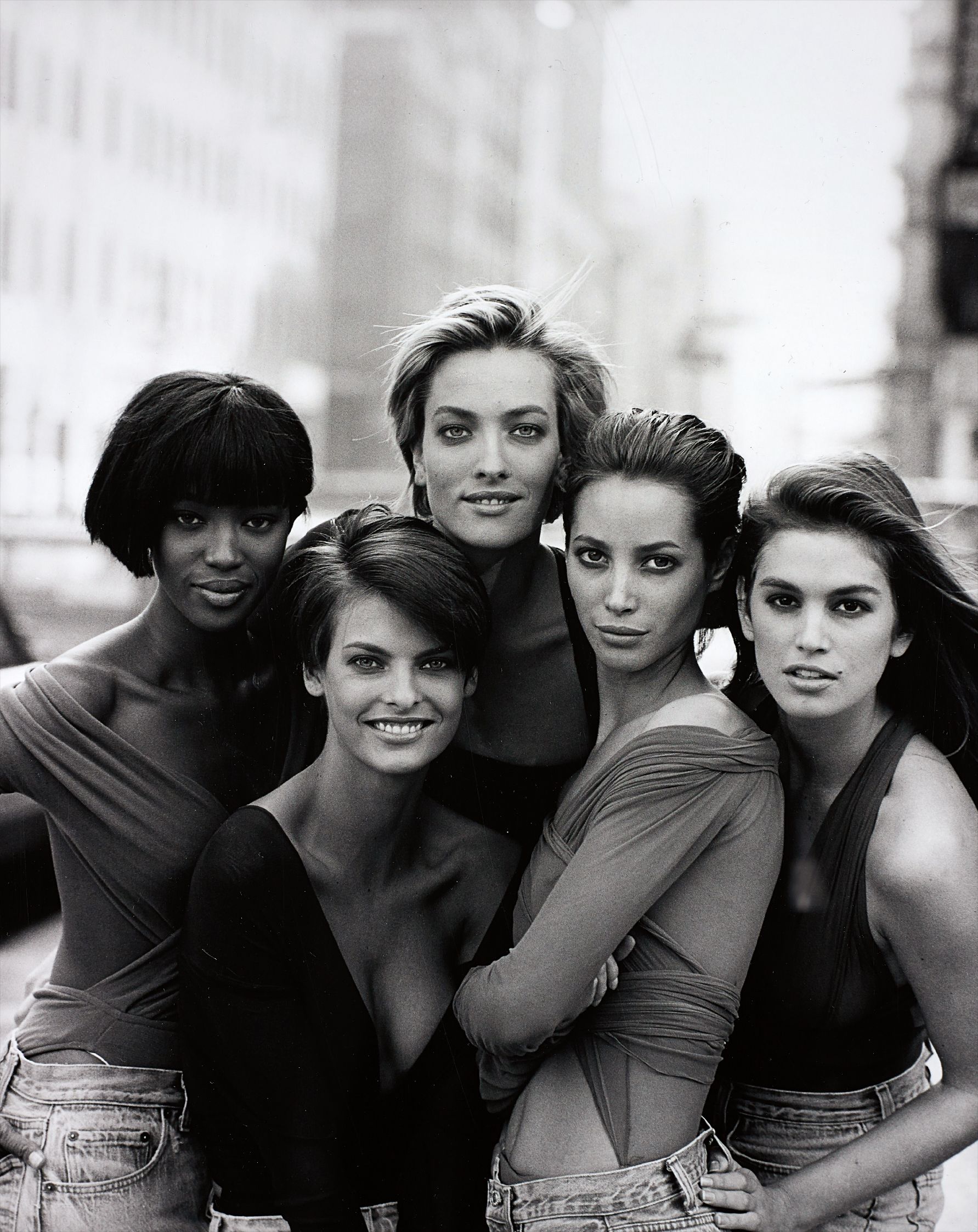 Naomi Campbell, Linda Evangelista, Tatjana Patitz, Christy Turlington and Cindy Crawford, New York