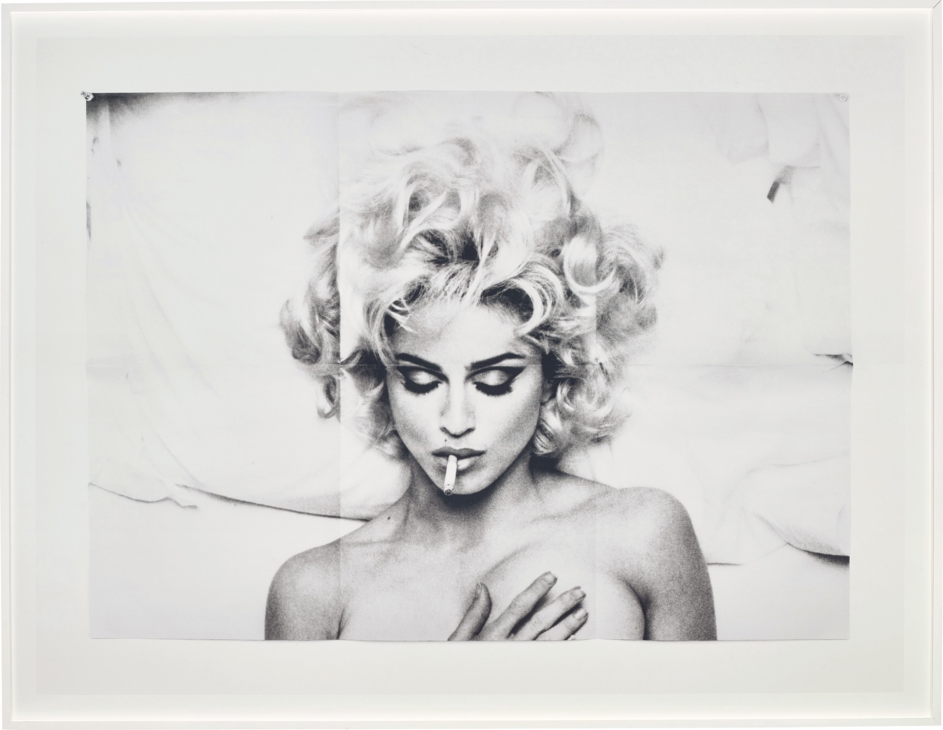 Anne Collier — Folded Madonna Poster (Steven Meisel)