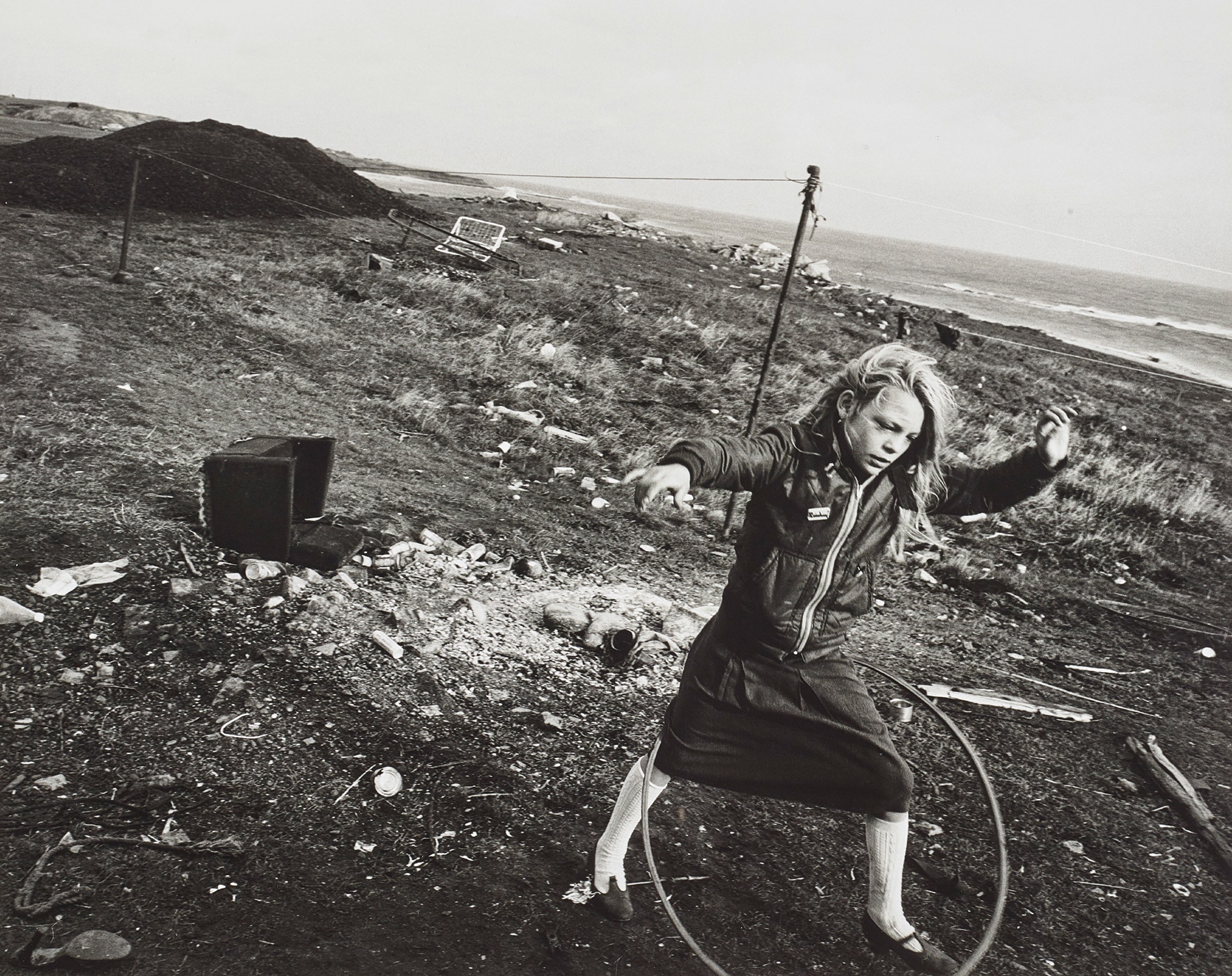 Helen and Her Hula-hoop, Seacoal Camp, Lynemouth, Northumberland