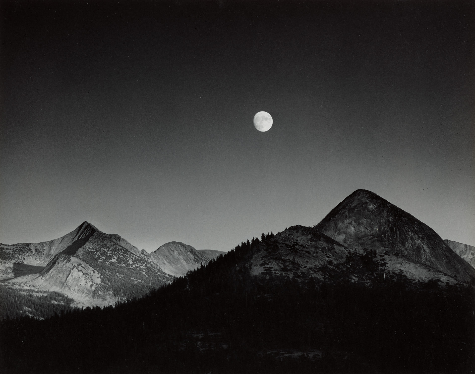 Ansel Adams — Moonrise from Glacier Point, Yosemite National Park