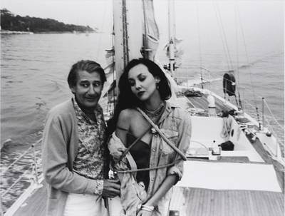Helmut Newton and Marie Helvin