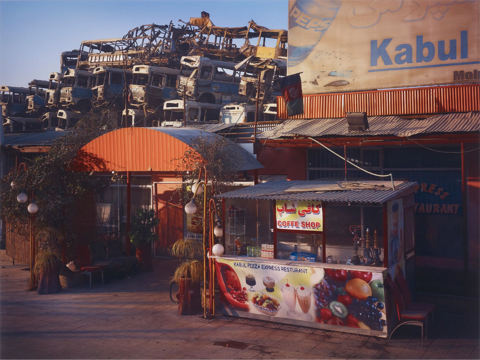 Kabul 'Pizza Express' Restaurant Behind The Municipal Bus Depot