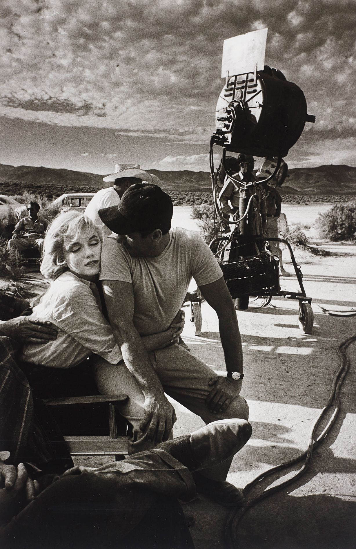 Marilyn Monroe and Eli Wallach on the set of 'The Misfits', Nevada