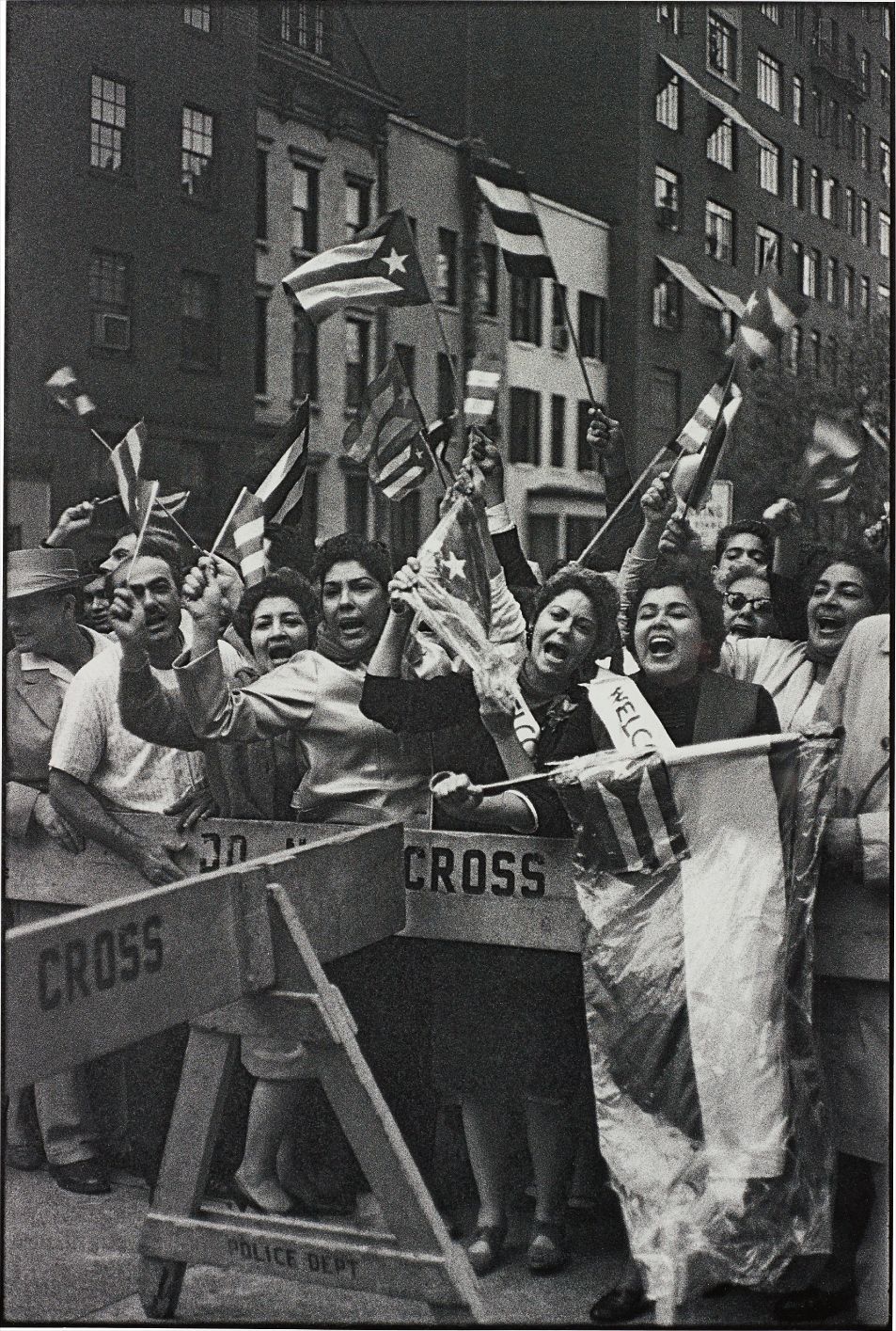 Henri Cartier-Bresson — Pro Fidel Castro demonstration, Manhattan, New York City