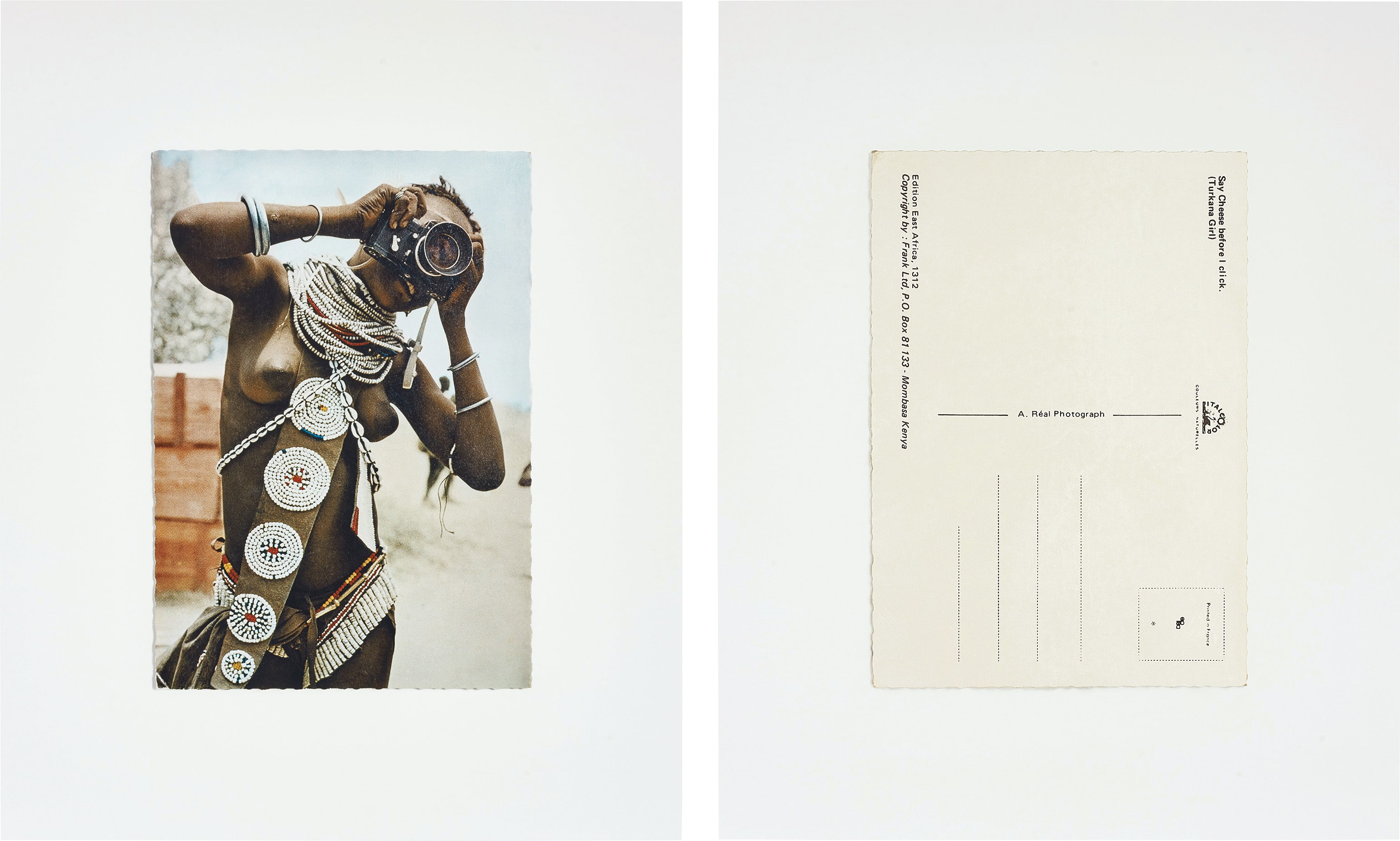 Anne Collier — Woman With A Camera (Postcard, Verso Recto)