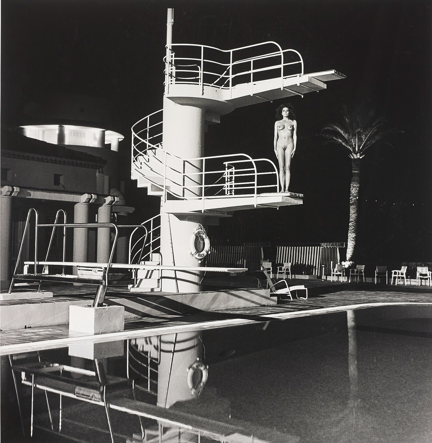 Helmut Newton — Diving Tower, Old Beach Hotel, Monte Carlo