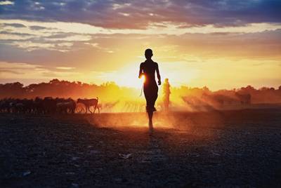 Running at Sunset, Ethiopia