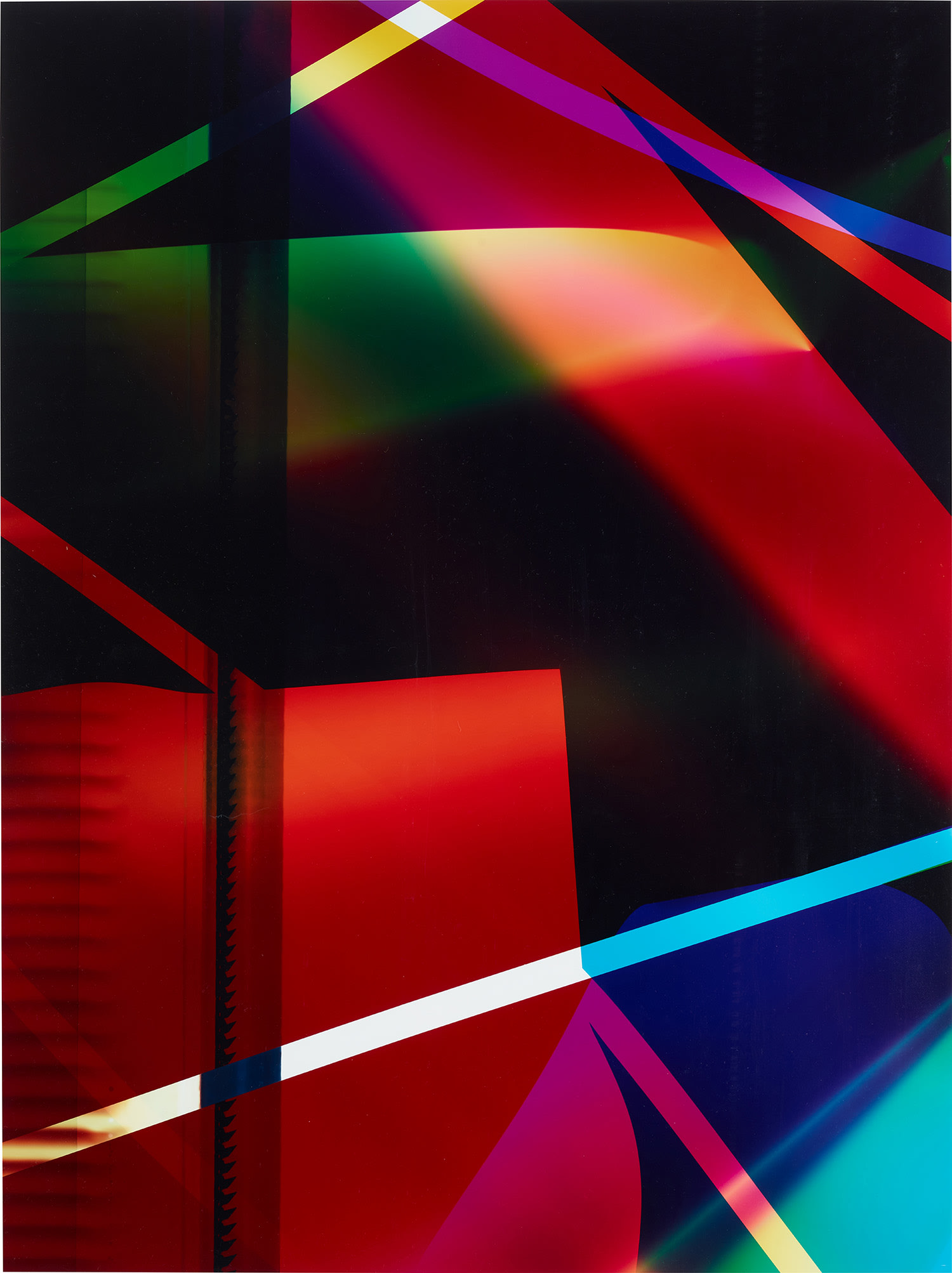 Walead Beshty — Three Color Curl (CMY): Irvine, California, August 19th 2008, Fuji Crystal Archive Type C