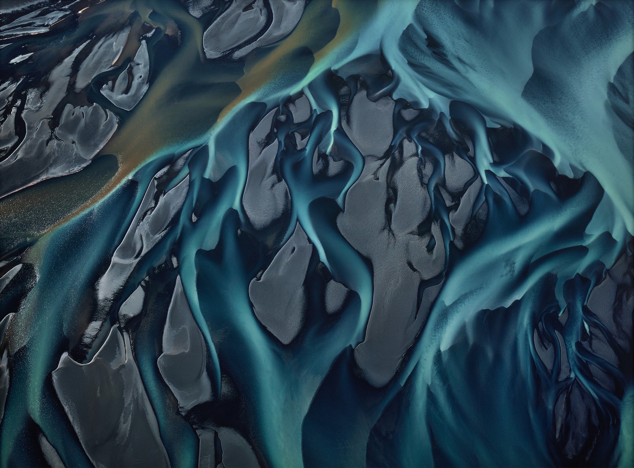 Edward Burtynsky — Thjorsá River #1, Southern Region, Iceland