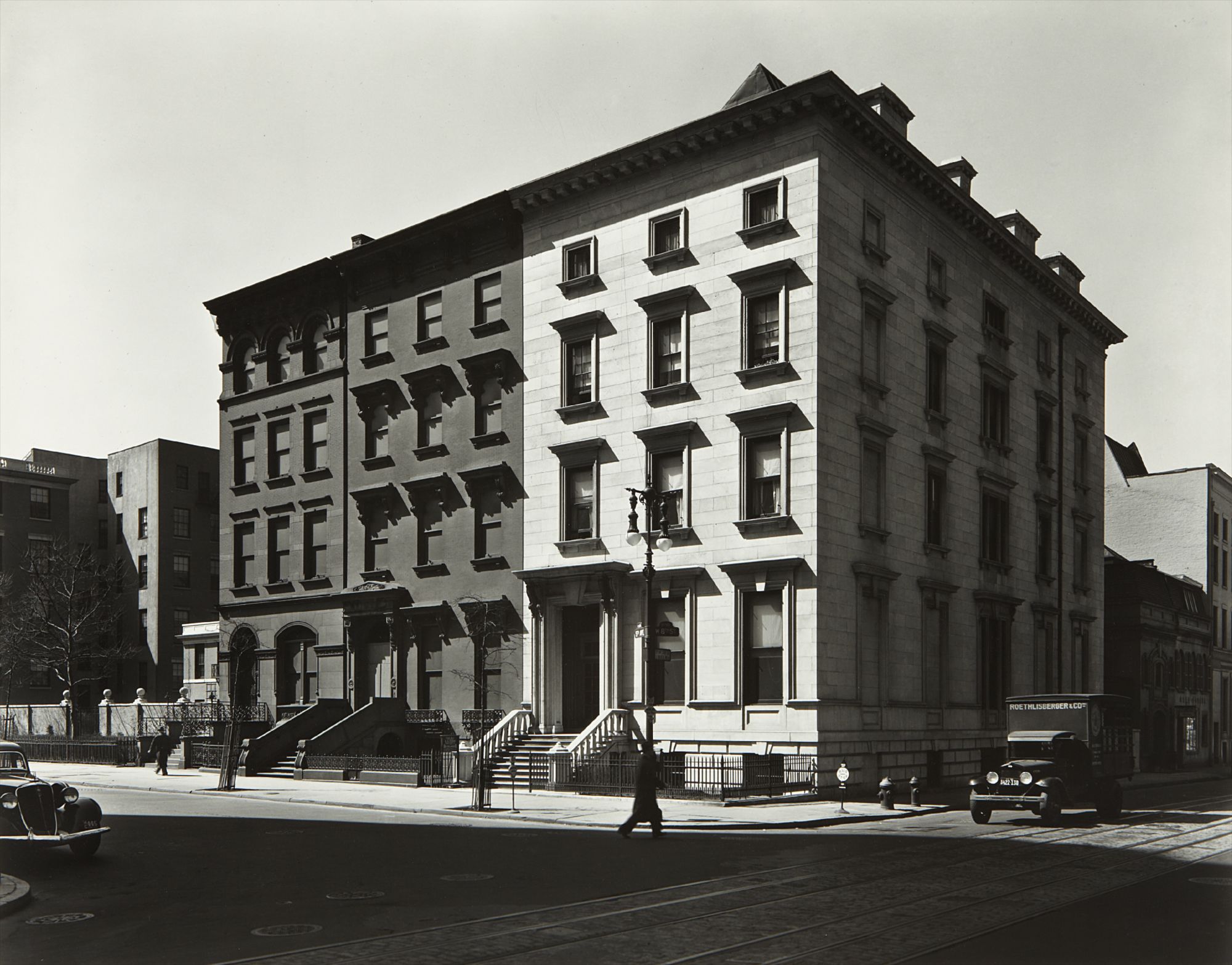 Berenice Abbott — Fifth Avenue Houses, nos. 4, 6, 8, New York