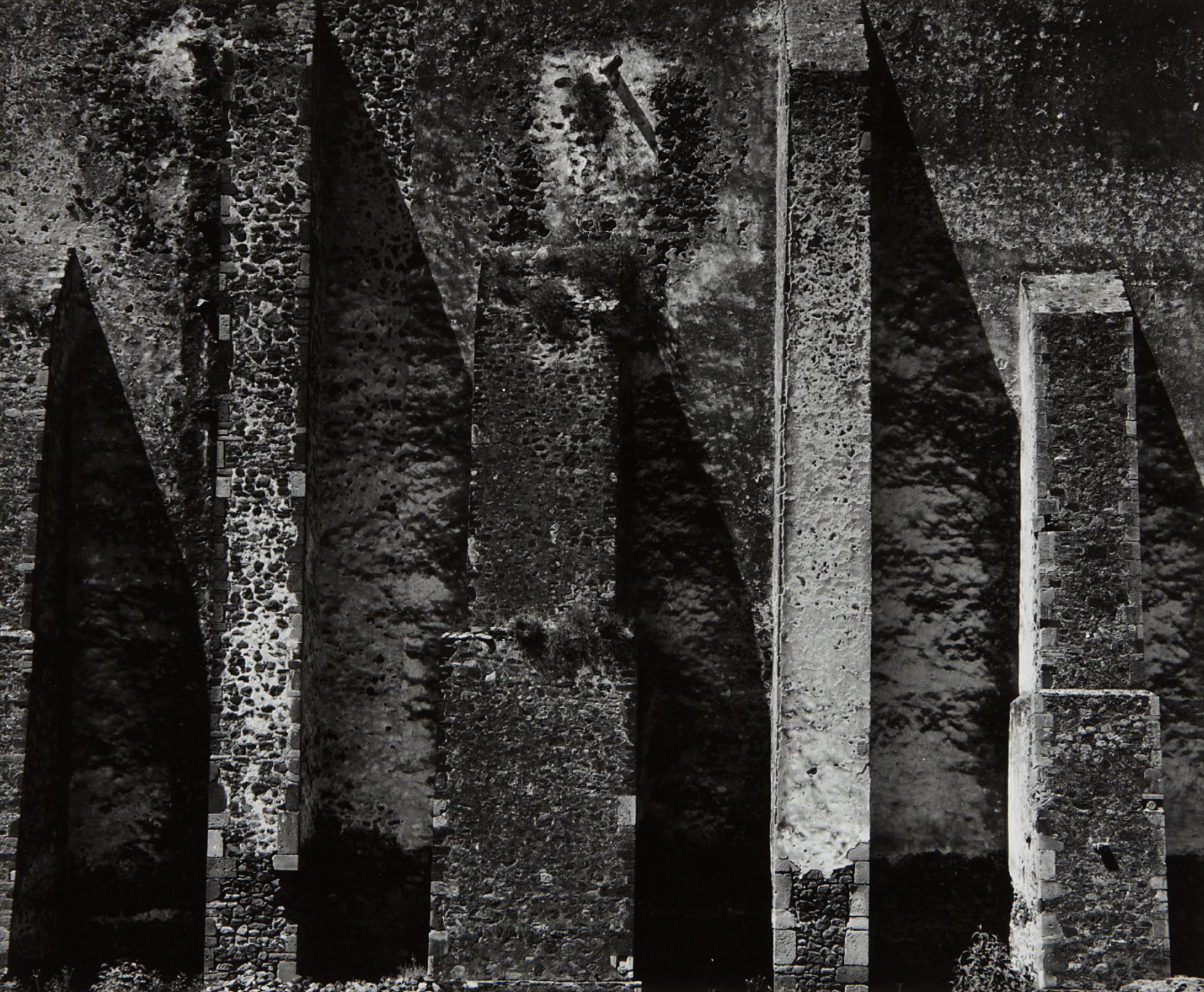 Aaron Siskind — Buttressed Wall, Church, Alcoman, Mexico