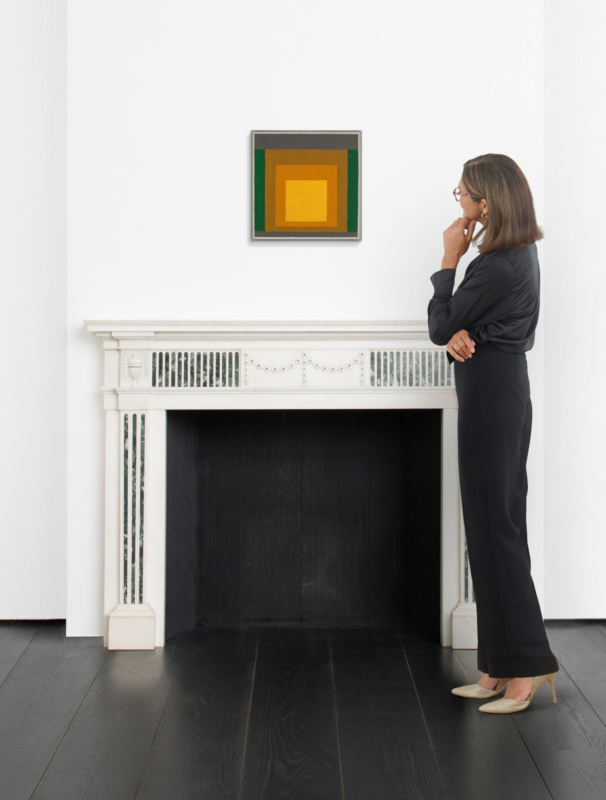 Josef Albers — Study to Homage to the Square: 3 Yellows with green and grey