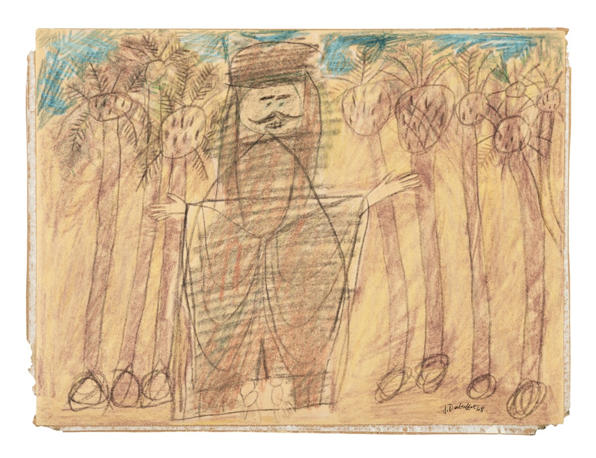 Jean Dubuffet — Bédouin et huit palmiers