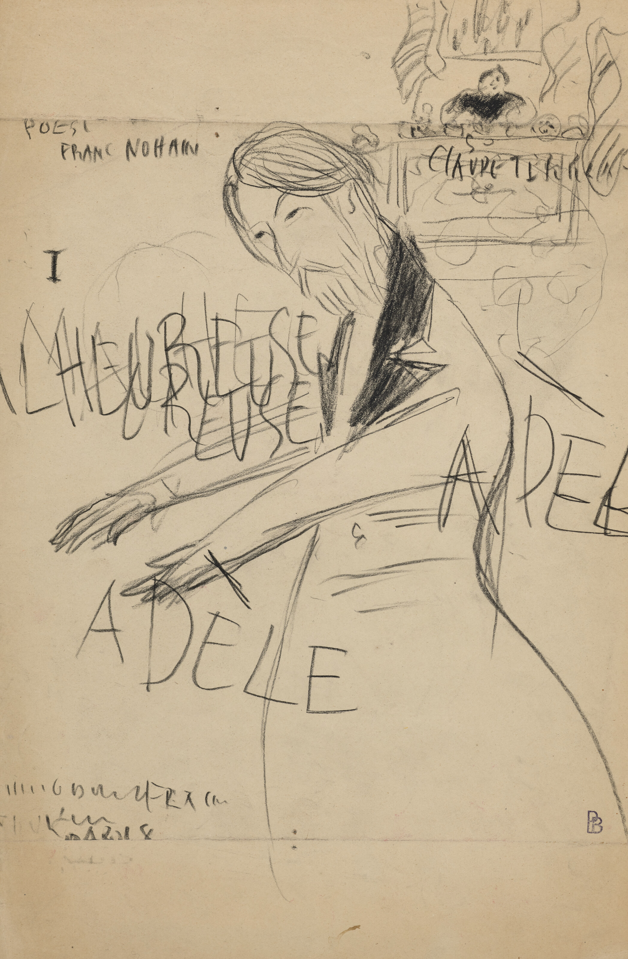 Pierre Bonnard — Projet la lithographie Malheureuse Adèle (operette de Claude Terrasse)