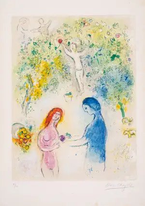 Marc Chagall — Frontispiece, from Daphnis et Chloé (Mourlot 308; Cramer Books 46)