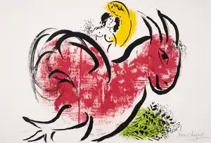 Marc Chagall — Le Coq Rouge (Mourlot 60)
