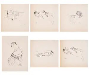 Gustav Klimt after. — From Erotic Drawings (Dialogues of the Courtesans) and 50 Handzeichnungen