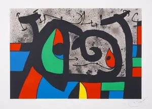 Joan Miró — Plate IX, from Le Lézard Aux Plume d'Or (Cramer Books 148; Mourlot 809)