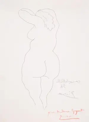 Pablo Picasso — Femme vue de Dos, from Témoignage by Jean Cocteau (Bloch 822)