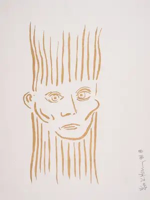 Keith Haring — Portrait of Joseph Beuys Deluxe Edition (See Littmann p.61)