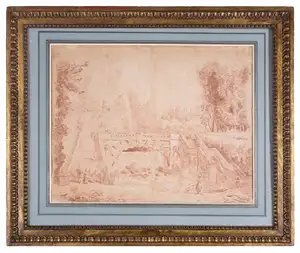 Hubert Robert — Stair and Fountain in the Park of a Roman Villa