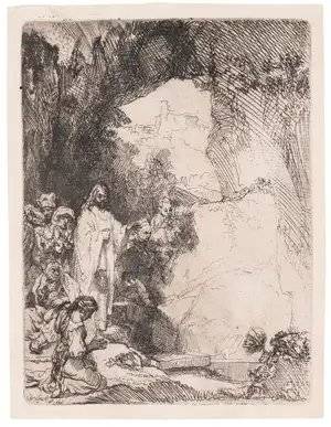 Rembrandt Harmensz. van Rijn — The Raising of Lazarus: Small Plate