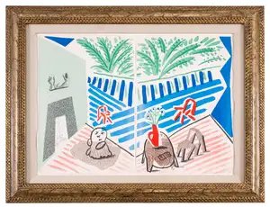 David Hockney — Livingroom and Terrace, July 1986