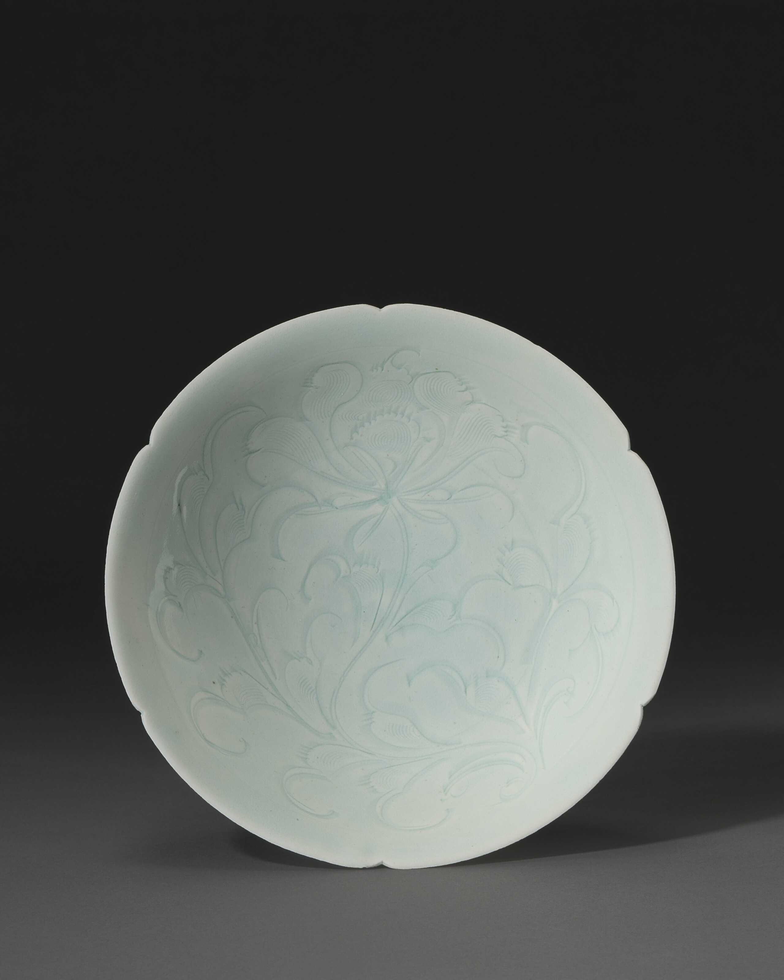 A Carved Qingbai Foliate Bowl — NORTHERN SONG DYNASTY (AD 960-1127)