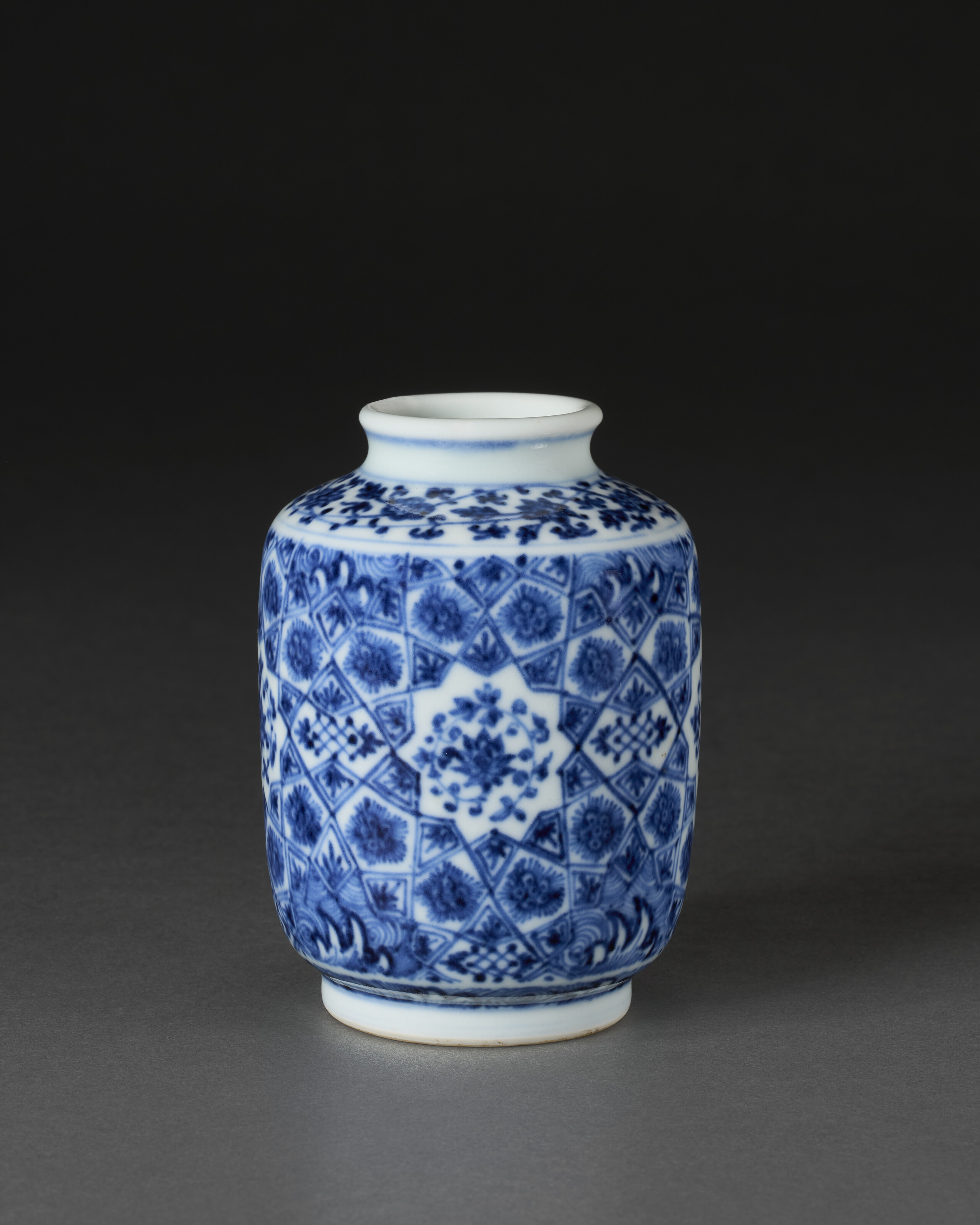 A Small Blue And White 'floral' Jarlet — YONGZHENG SIX-CHARACTER MARK IN UNDERGLAZE BLUE WITHIN A DOUBLE CIRCLE AND OF THE PERIOD (1723-1735)